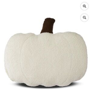 NWT Beige Pumpkin Sherpa Decorative Pillow, 10.75in